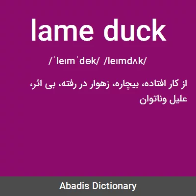 معنی lame duck